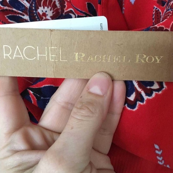 RACHEL by Rachel Roy Sheath Floral Red and Blue Midi Dress size 14W Plus NWT - Picture 8 of 10